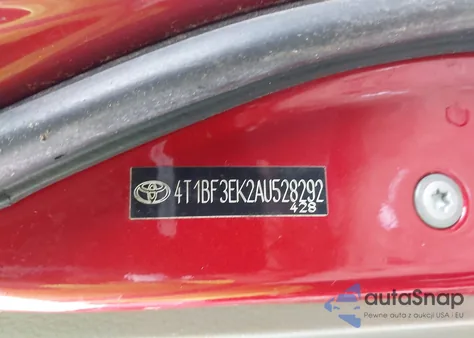 2010 Toyota Camry Le z USA, uszkodzony, nr VIN 4T1BF3EK2AU528292